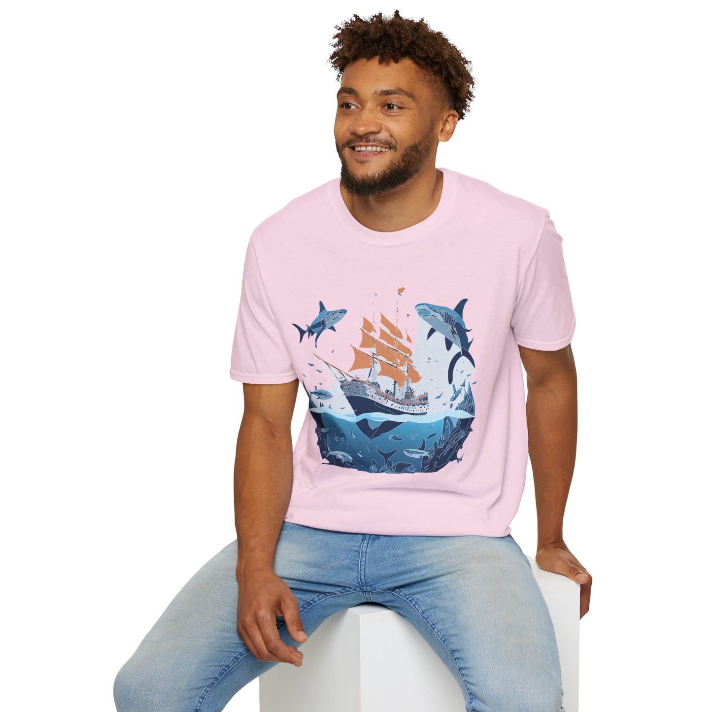 Ocean Tee Shirt, Ocean Shirt, Shirt with Ocean, U boat Tees, Shirt with U-Boat