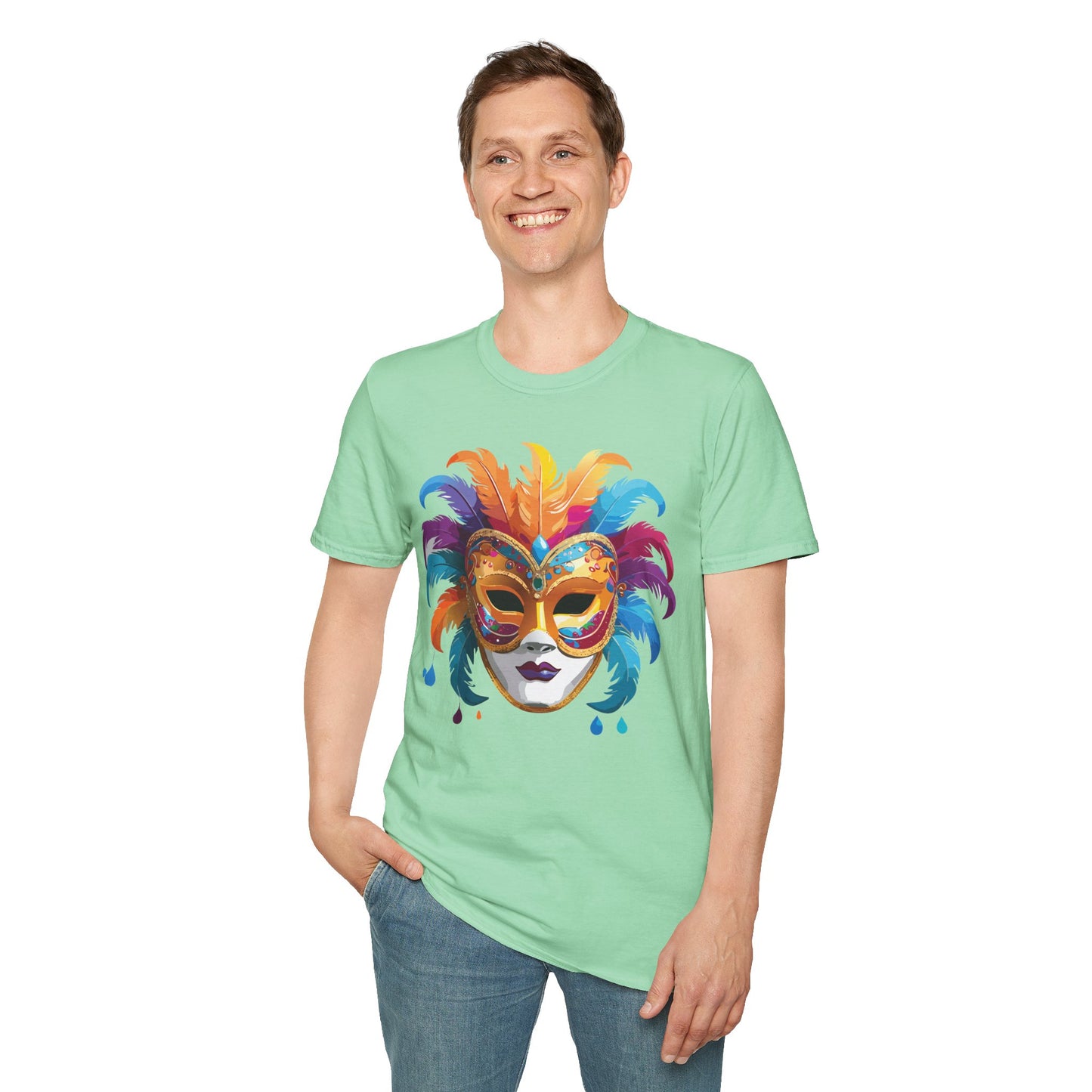 Mask Tee Shirt, Mask Shirt, Shirt with Mask, Masquerade Tees
