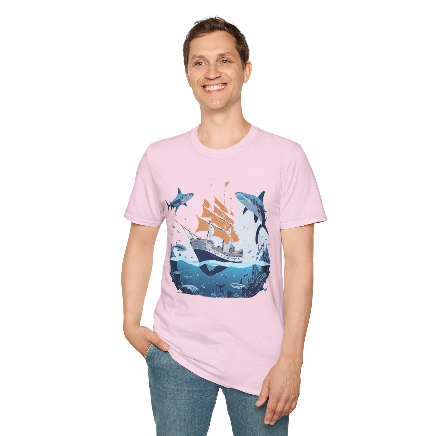 Ocean Tee Shirt, Ocean Shirt, Shirt with Ocean, U boat Tees, Shirt with U-Boat