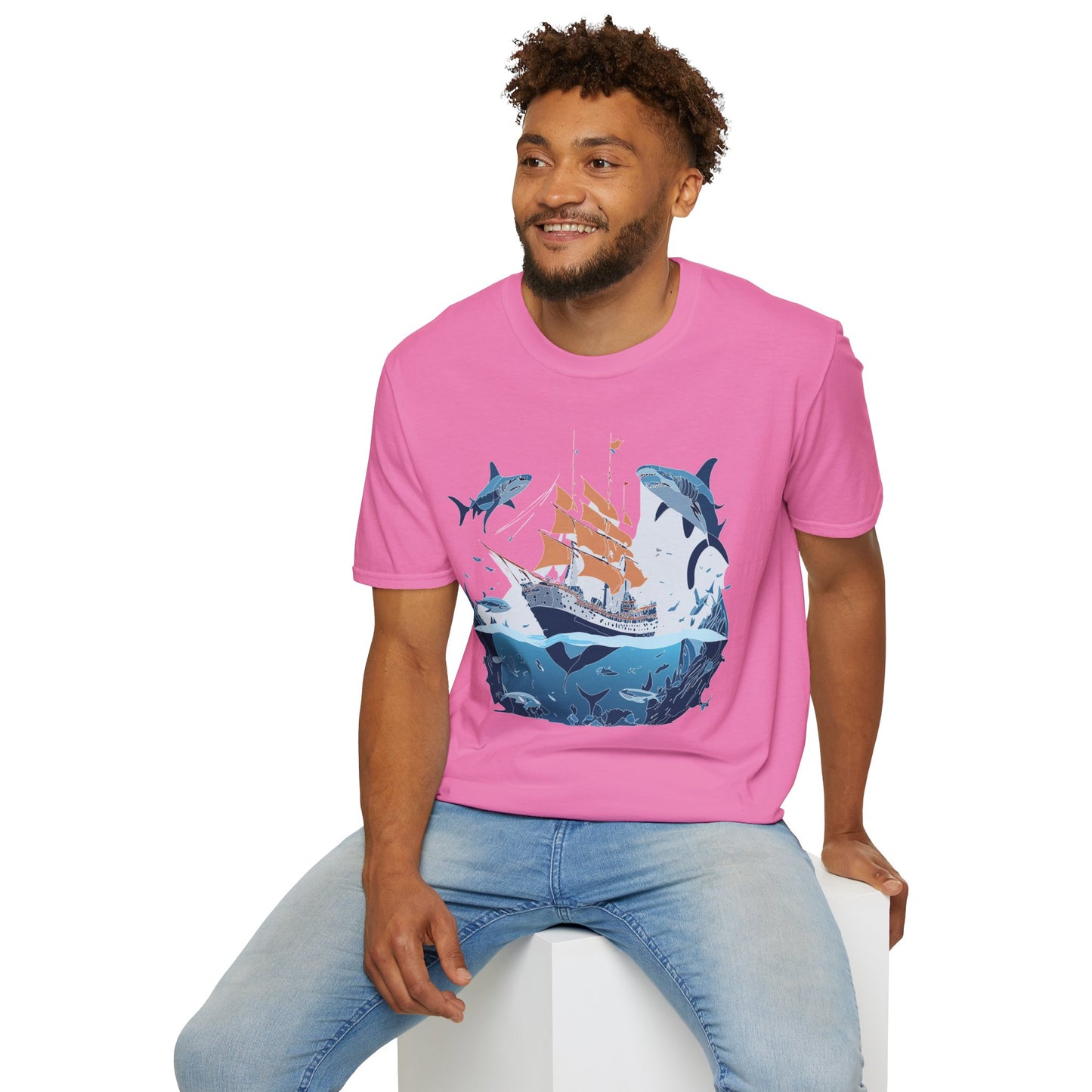 Ocean Tee Shirt, Ocean Shirt, Shirt with Ocean, U boat Tees, Shirt with U-Boat