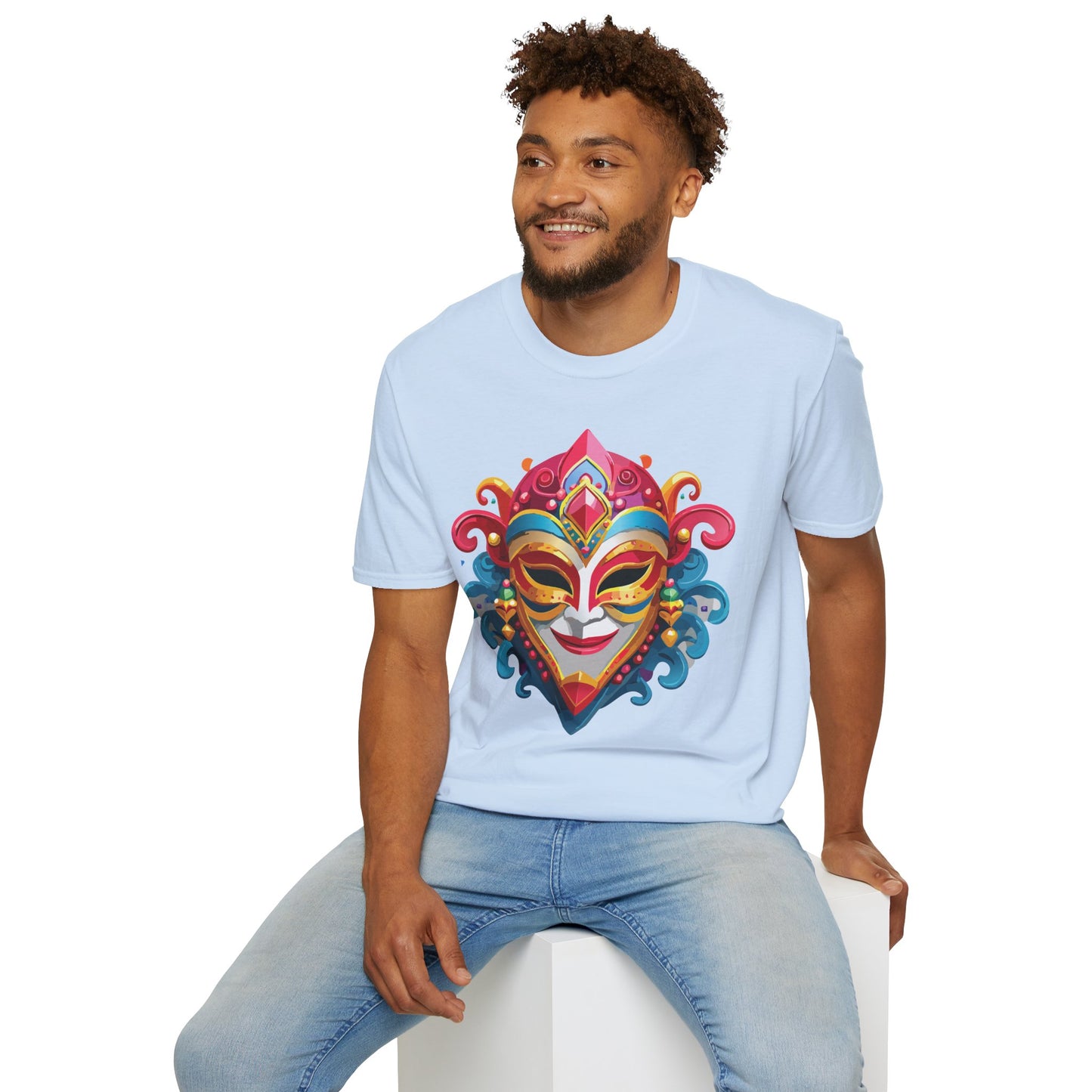Mask Tee Shirt, Mask Shirt, Shirt with Mask, Masquerade Tees