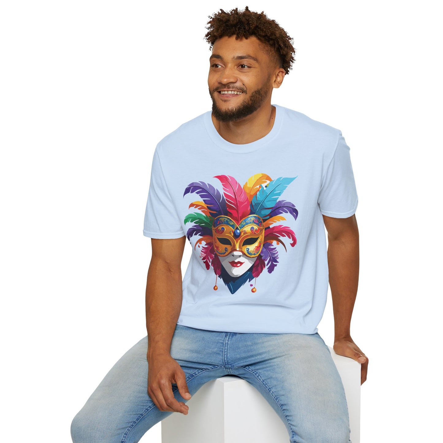 Mask Tee Shirt, Mask Shirt, Shirt with Mask, Masquerade Tees