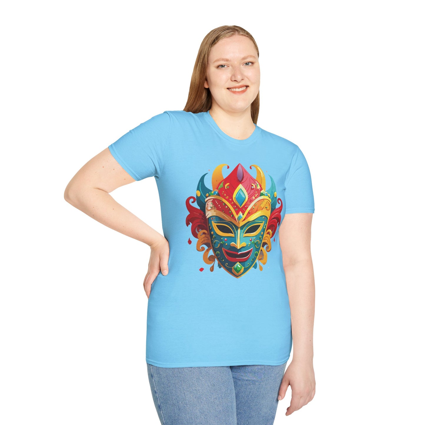 Mask Tee Shirt, Mask Shirt, Shirt with Mask, Masquerade Tees