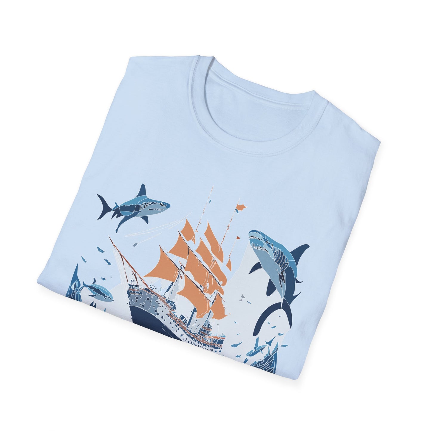 Ocean Tee Shirt, Ocean Shirt, Shirt with Ocean, U boat Tees, Shirt with U-Boat