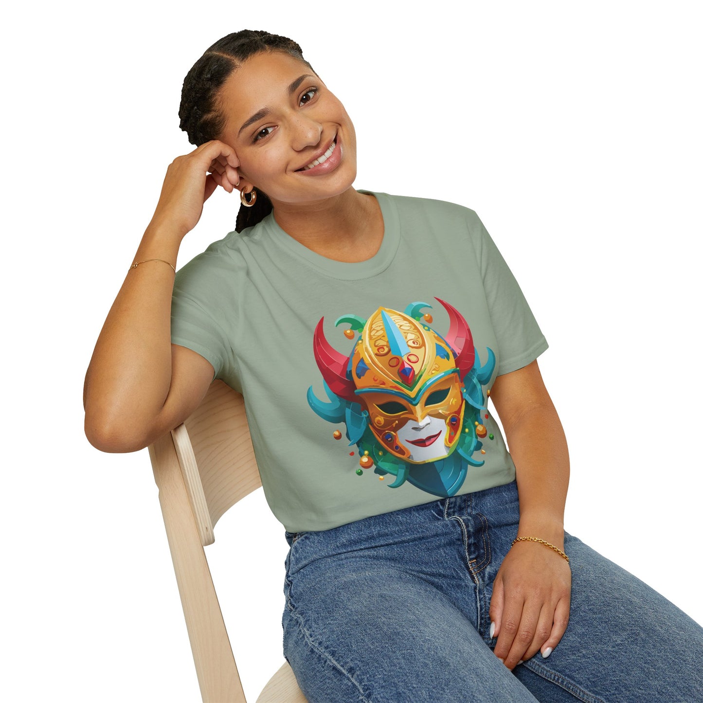 Mask Tee Shirt, Mask Shirt, Shirt with Mask, Masquerade Tees
