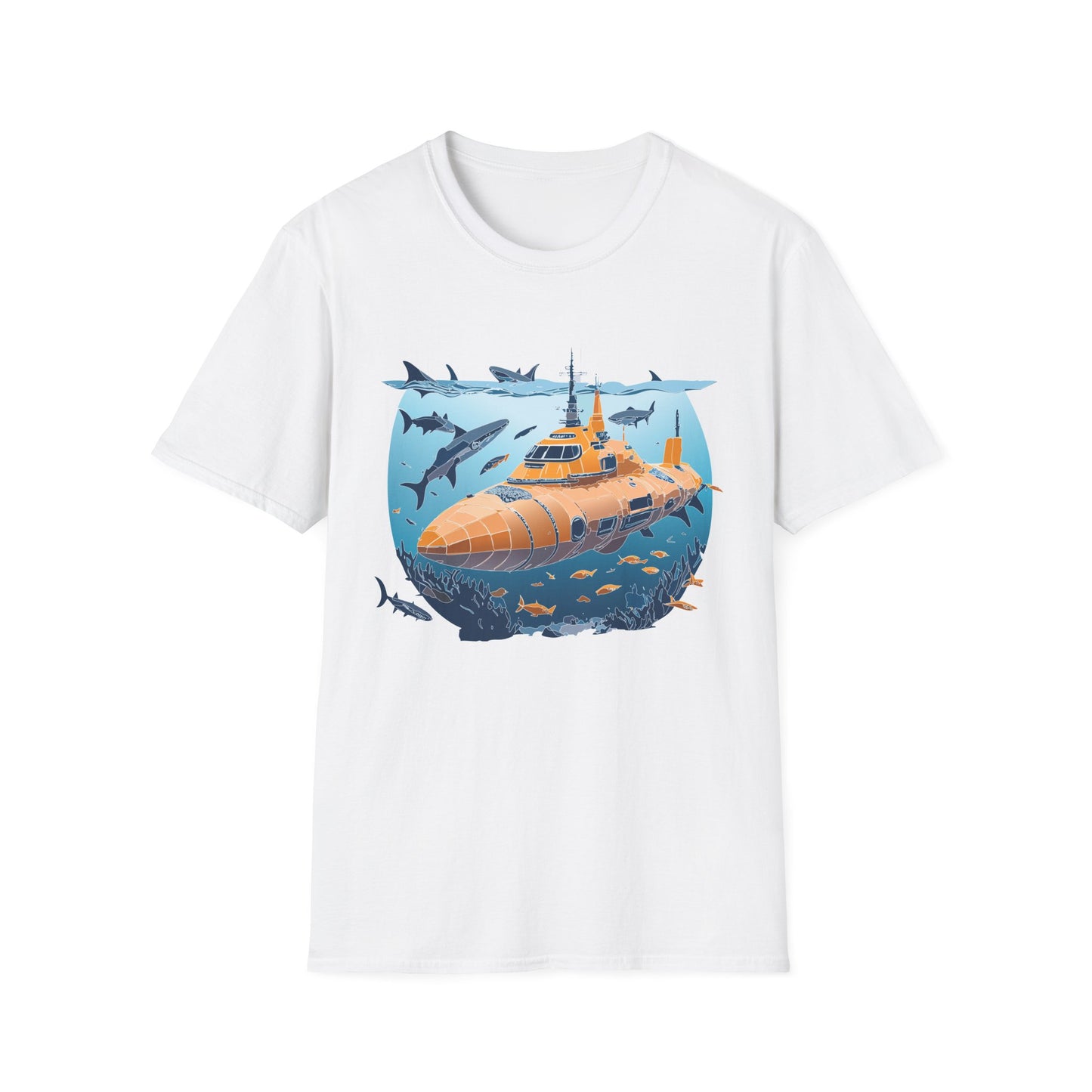 Ocean Tee Shirt, Ocean Shirt, Shirt with Ocean, U boat Tees, Shirt with U-Boat