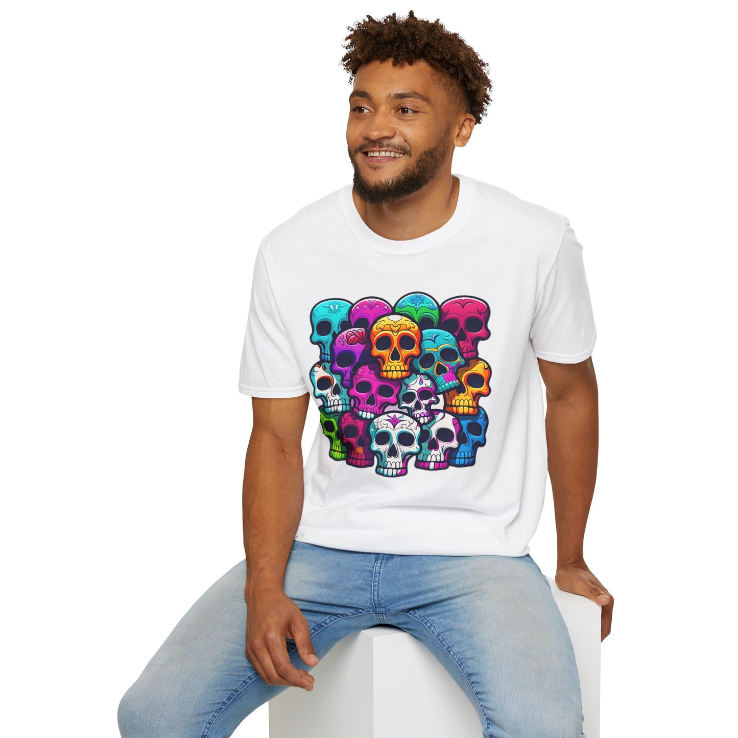 Skull Tee Shirt, Skeleton Shirt, Shirt with Skull, Shirt with Skeleton