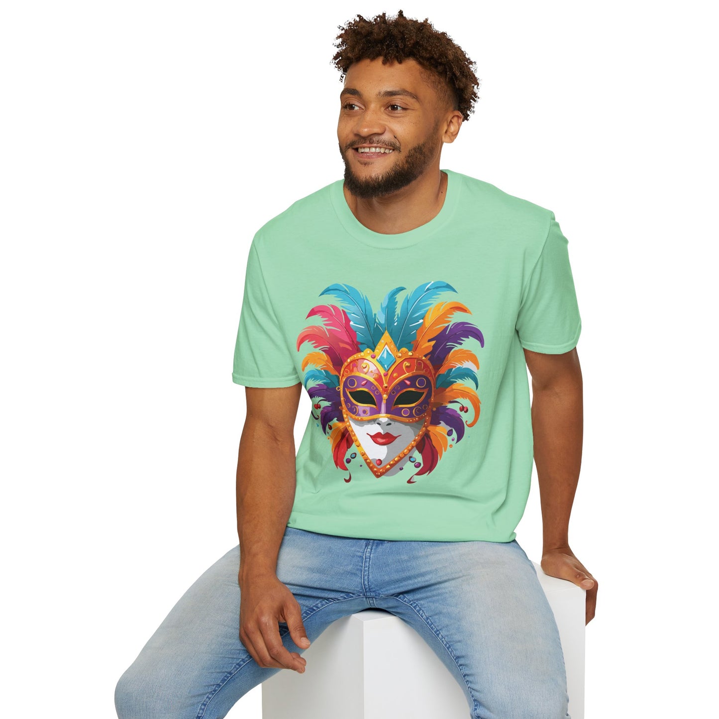 Mask Tee Shirt, Mask Shirt, Shirt with Mask, Masquerade Tees