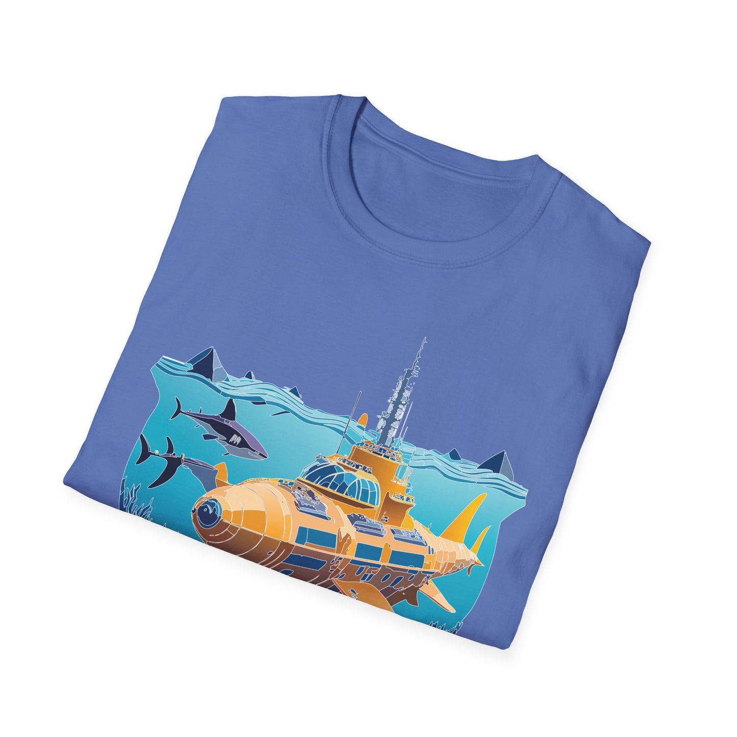 Ocean Tee Shirt, Ocean Shirt, Shirt with Ocean, U boat Tees, Shirt with U-Boat