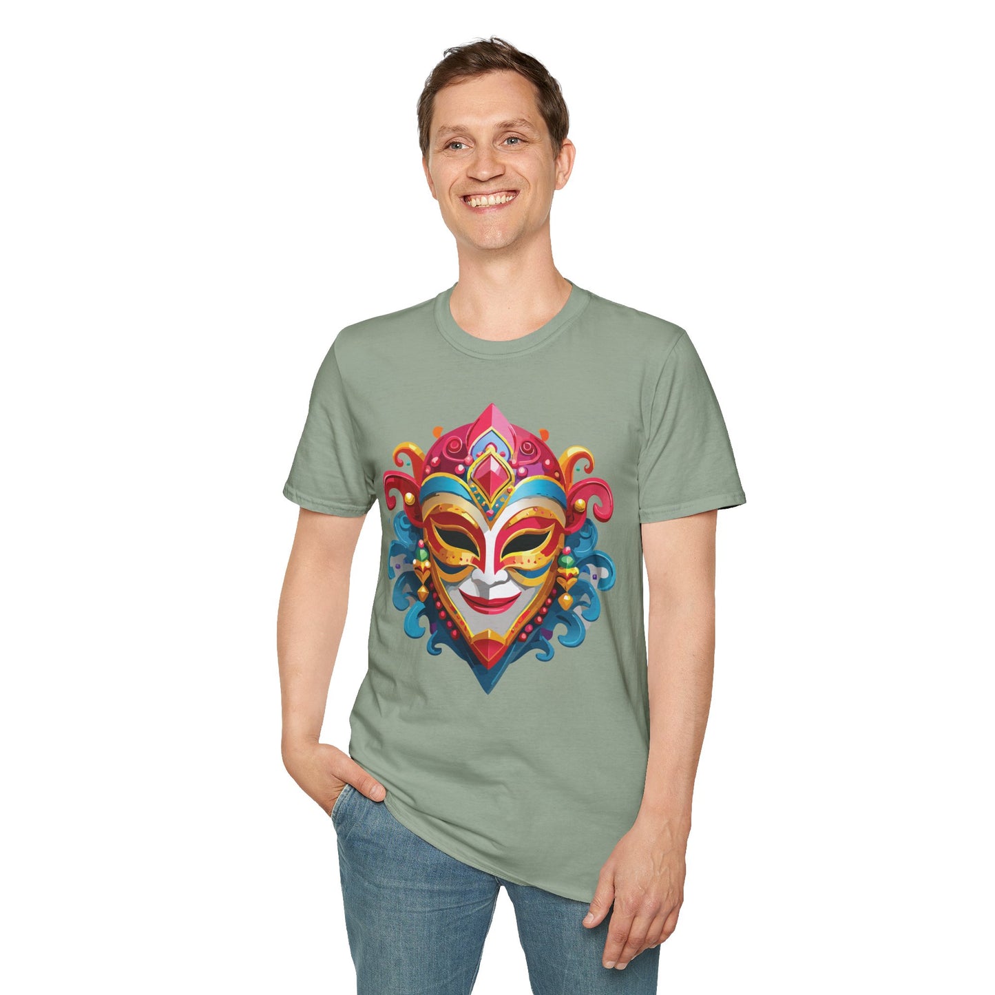Mask Tee Shirt, Mask Shirt, Shirt with Mask, Masquerade Tees