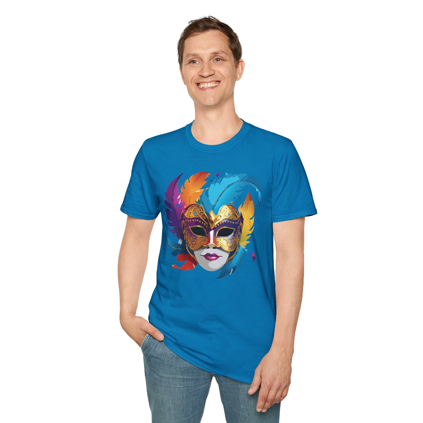 Mask Tee Shirt, Mask Shirt, Shirt with Mask, Masquerade Tees