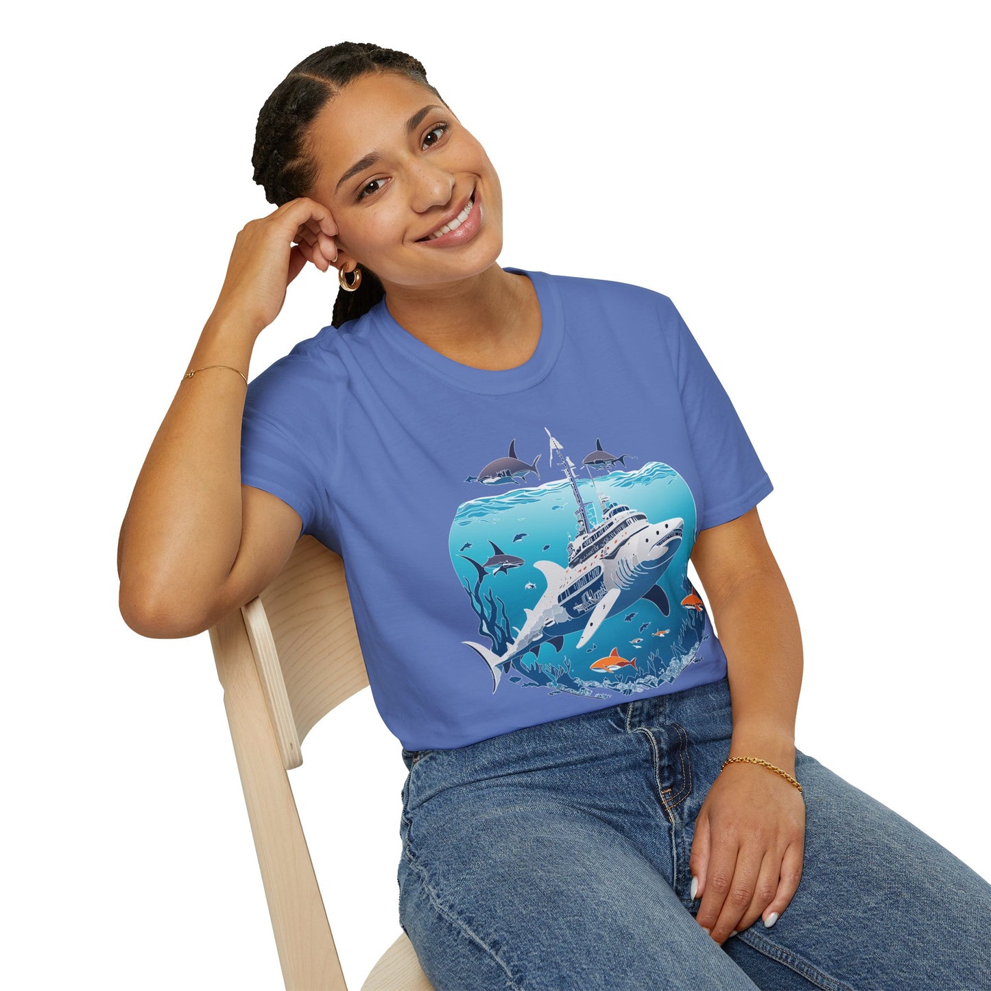 Ocean Tee Shirt, Ocean Shirt, Shirt with Ocean, U boat Tees, Shirt with U-Boat