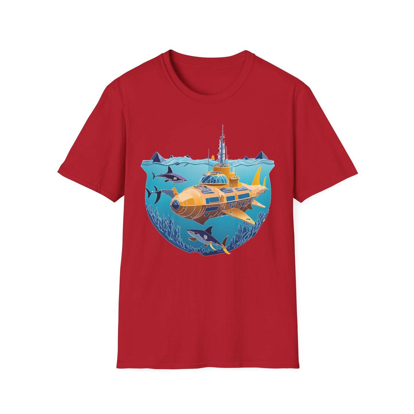 Ocean Tee Shirt, Ocean Shirt, Shirt with Ocean, U boat Tees, Shirt with U-Boat