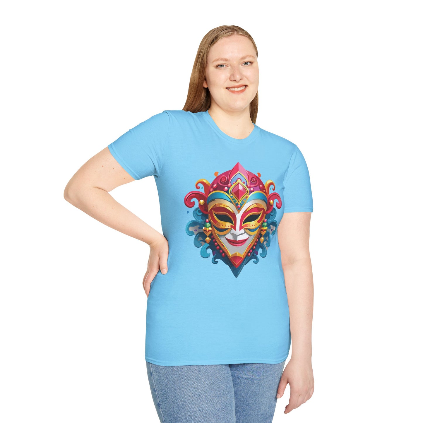 Mask Tee Shirt, Mask Shirt, Shirt with Mask, Masquerade Tees