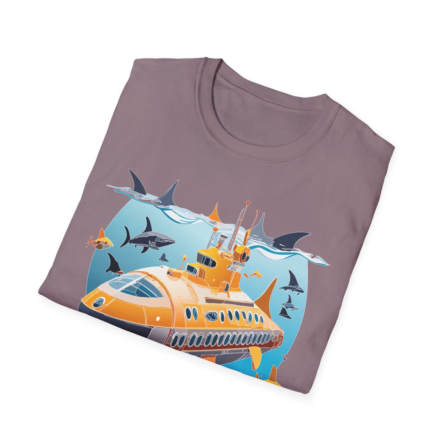 Ocean Tee Shirt, Ocean Shirt, Shirt with Ocean, U boat Tees, Shirt with U-Boat