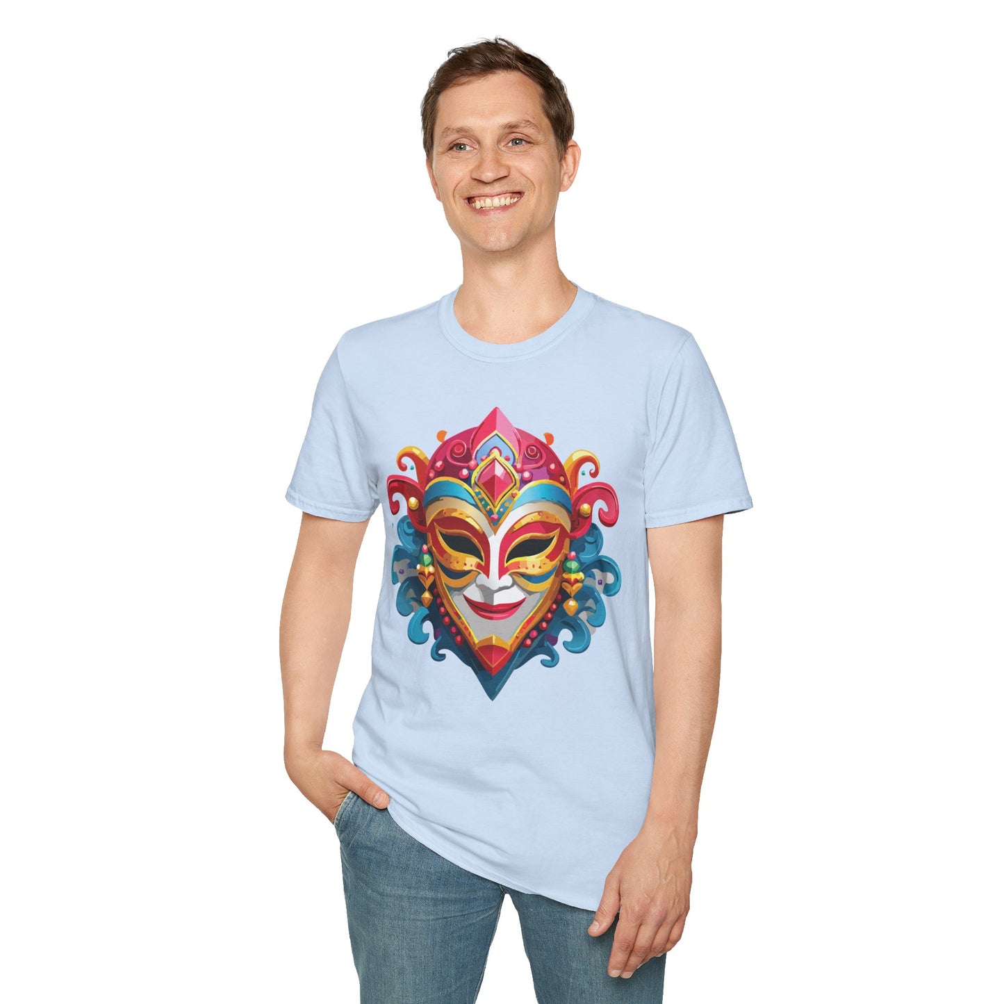 Mask Tee Shirt, Mask Shirt, Shirt with Mask, Masquerade Tees