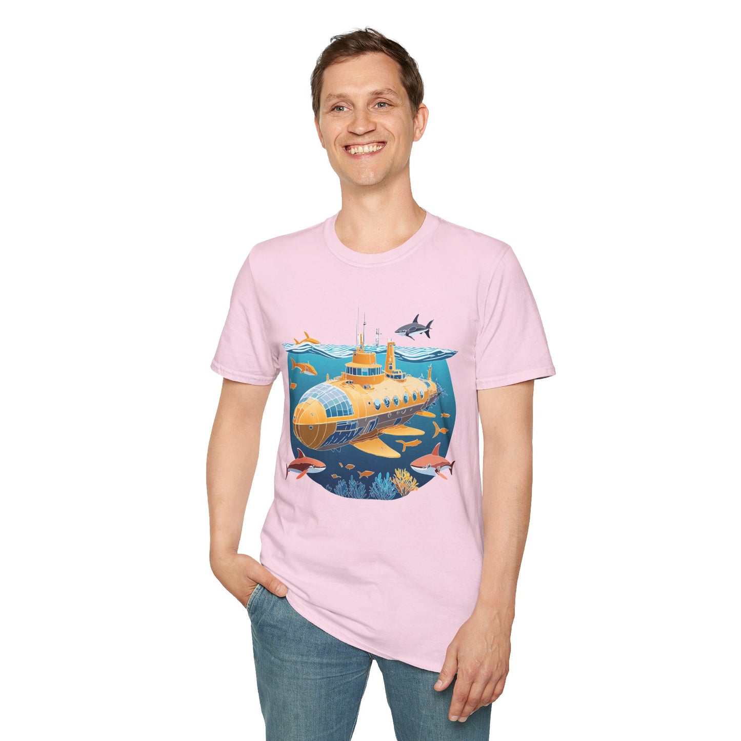 Ocean Tee Shirt, Ocean Shirt, Shirt with Ocean, U boat Tees, Shirt with U-Boat