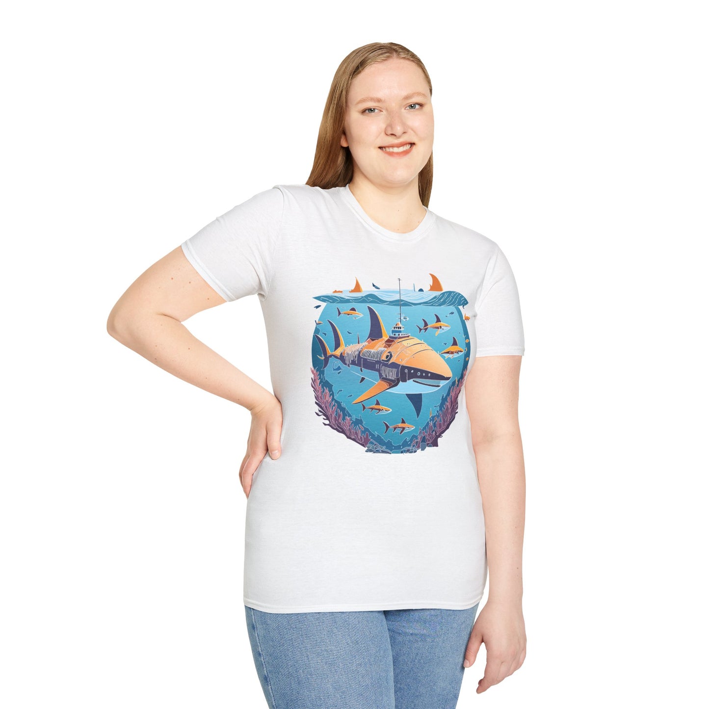 Ocean Tee Shirt, Ocean Shirt, Shirt with Ocean, U boat Tees, Shirt with U-Boat
