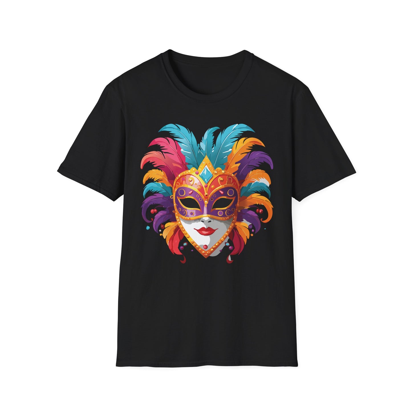 Mask Tee Shirt, Mask Shirt, Shirt with Mask, Masquerade Tees