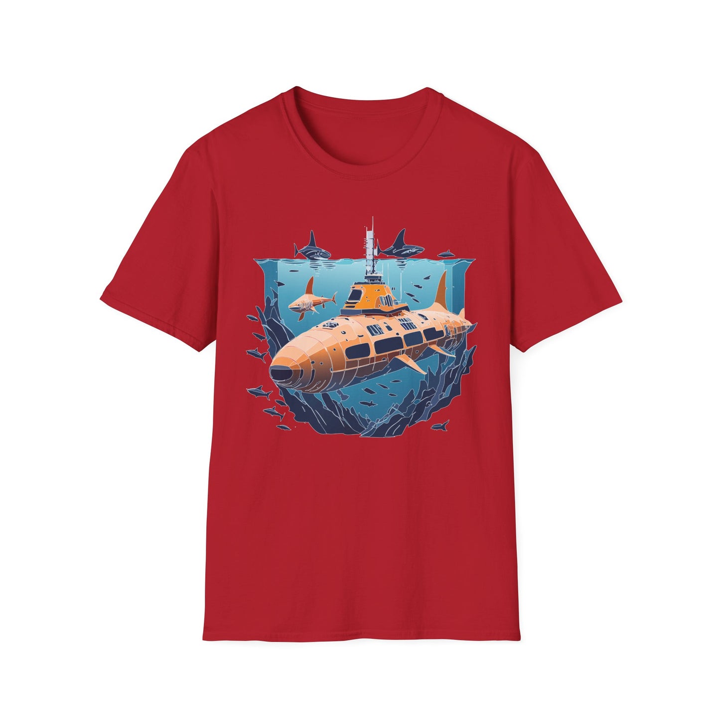 Ocean Tee Shirt, Ocean Shirt, Shirt with Ocean, U boat Tees, Shirt with U-Boat