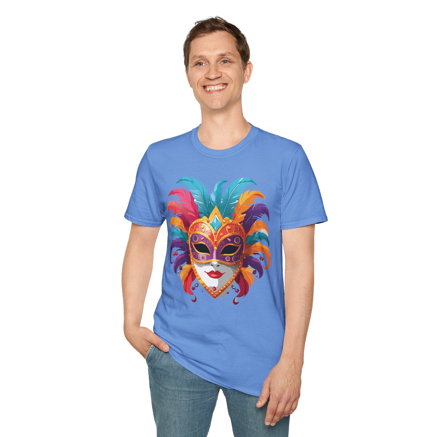 Mask Tee Shirt, Mask Shirt, Shirt with Mask, Masquerade Tees