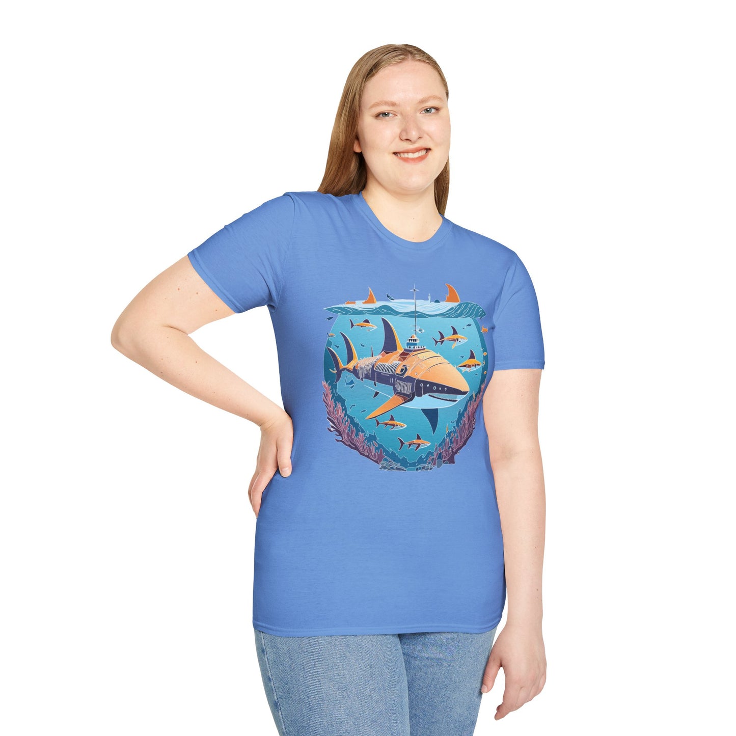 Ocean Tee Shirt, Ocean Shirt, Shirt with Ocean, U boat Tees, Shirt with U-Boat