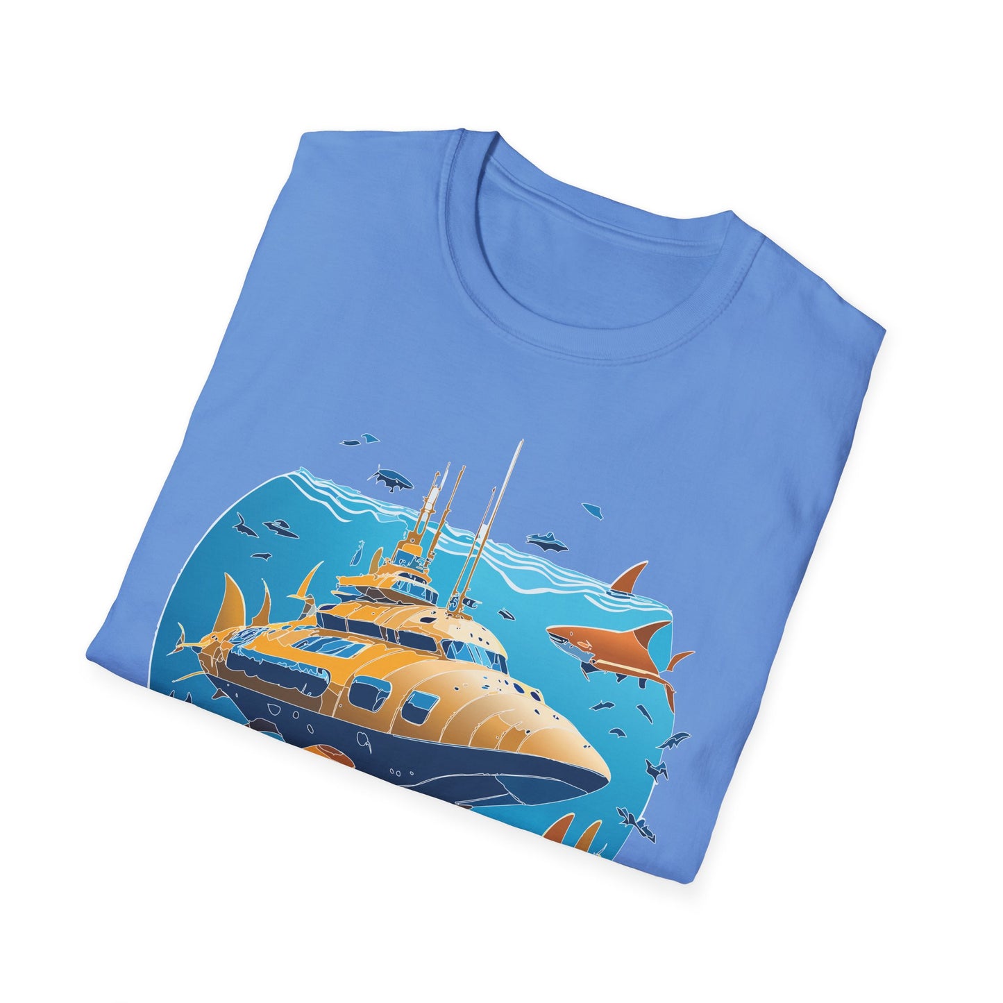 Ocean Tee Shirt, Ocean Shirt, Shirt with Ocean, U boat Tees, Shirt with U-Boat