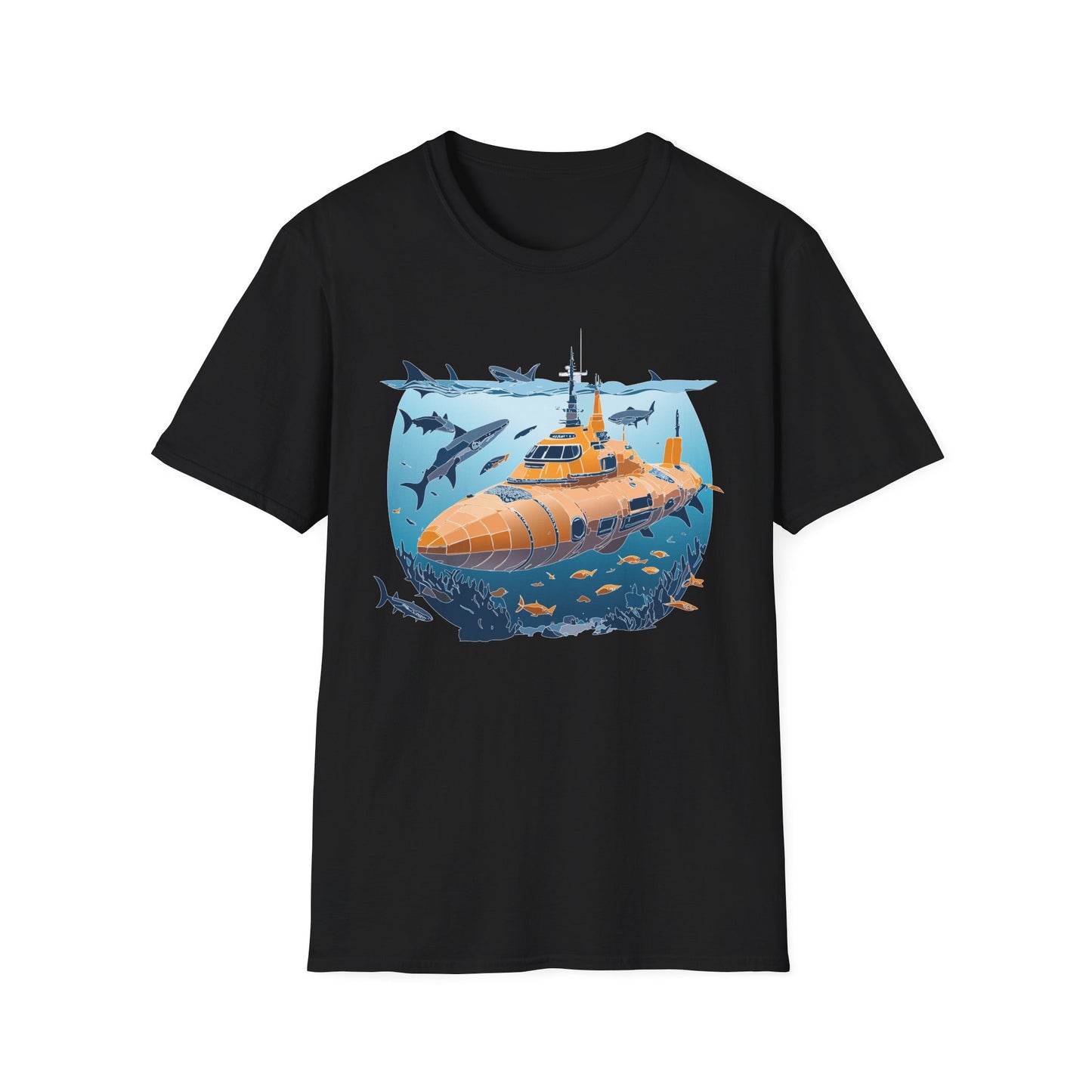 Ocean Tee Shirt, Ocean Shirt, Shirt with Ocean, U boat Tees, Shirt with U-Boat