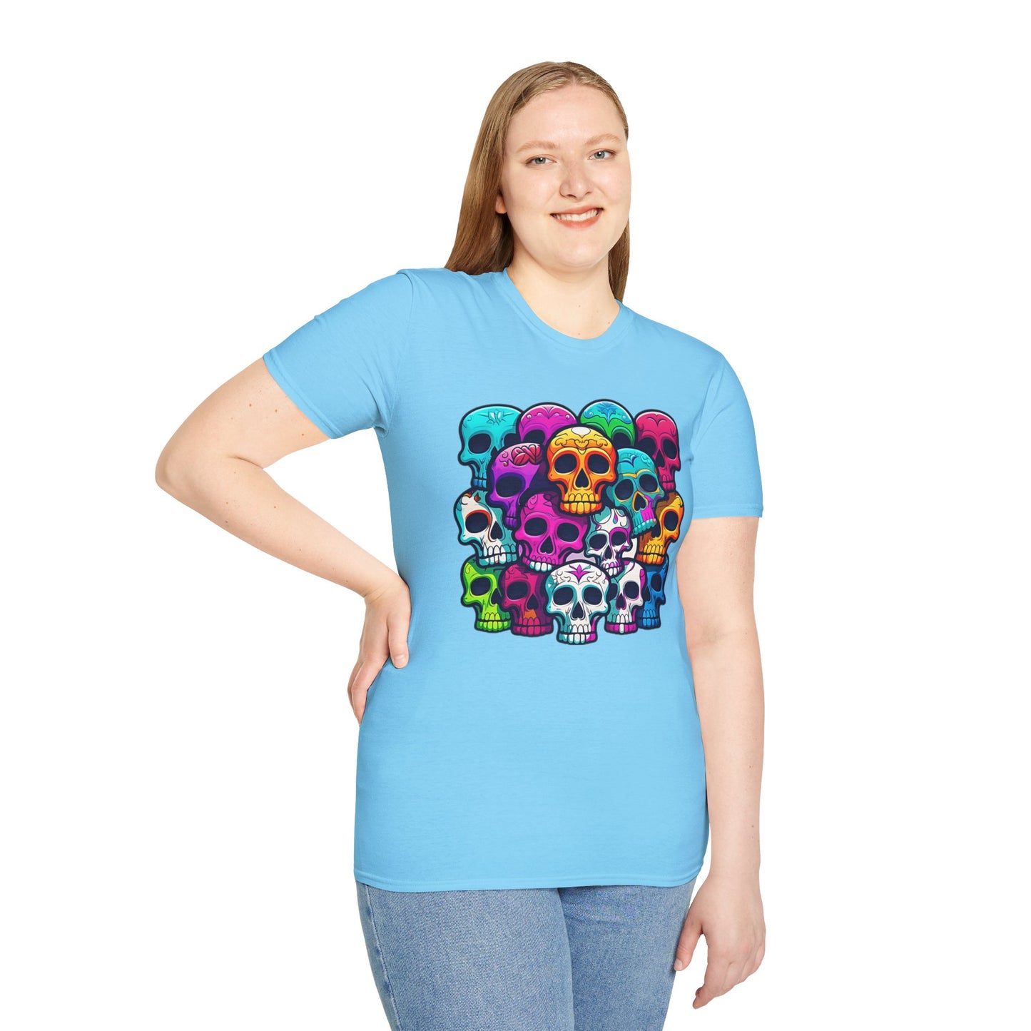 Skull Tee Shirt, Skeleton Shirt, Shirt with Skull, Shirt with Skeleton