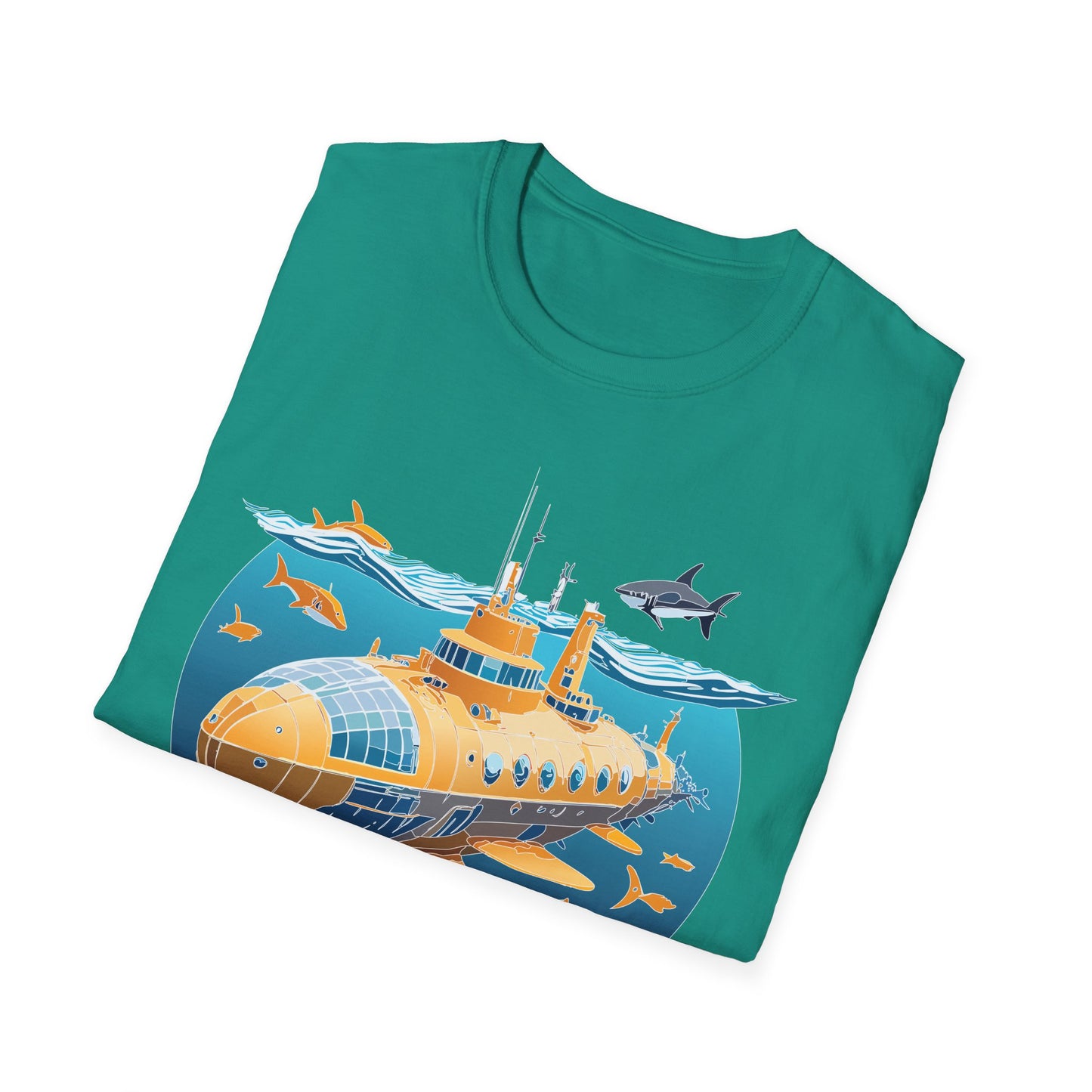 Ocean Tee Shirt, Ocean Shirt, Shirt with Ocean, U boat Tees, Shirt with U-Boat