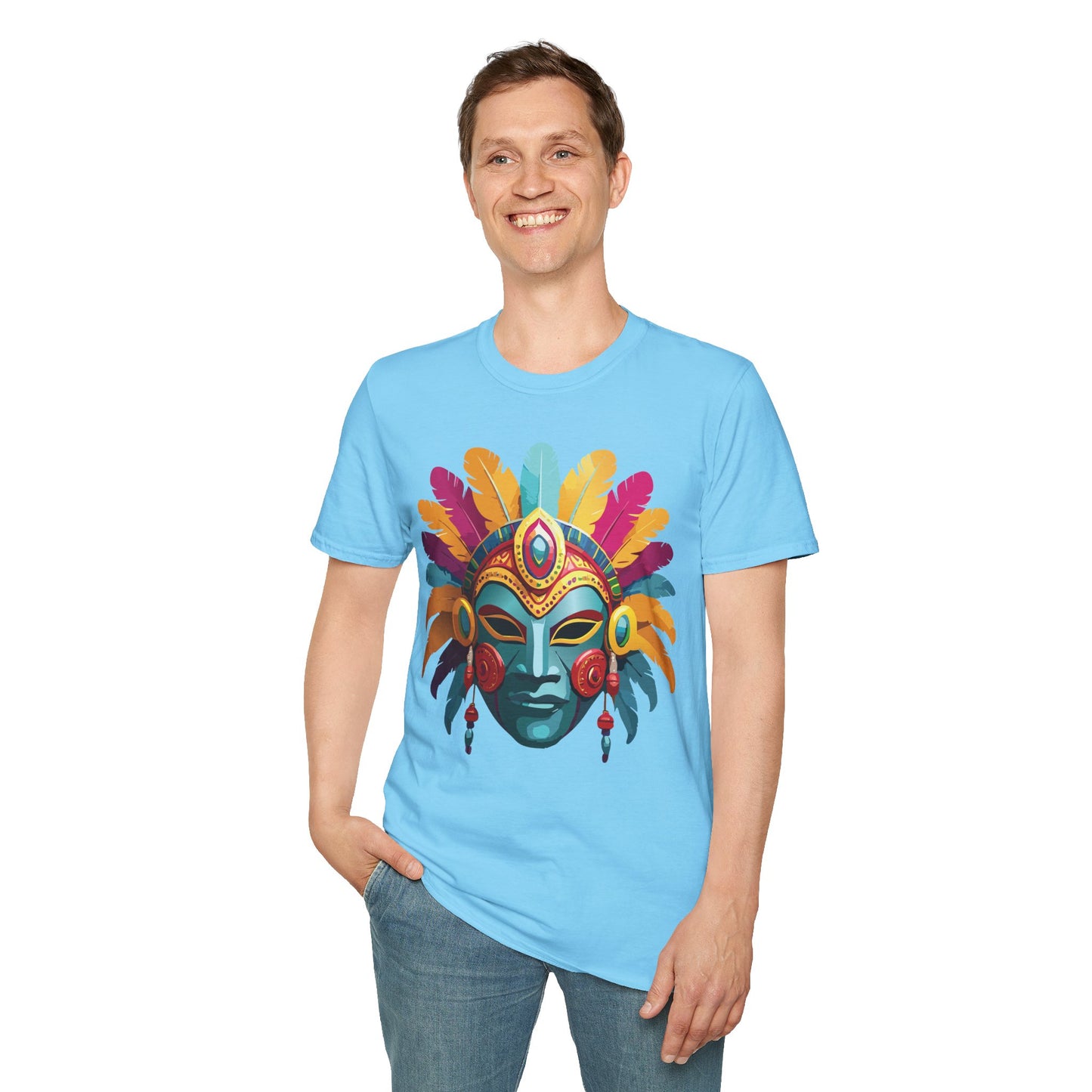 Mask Tee Shirt, Mask Shirt, Shirt with Mask, Masquerade Tees