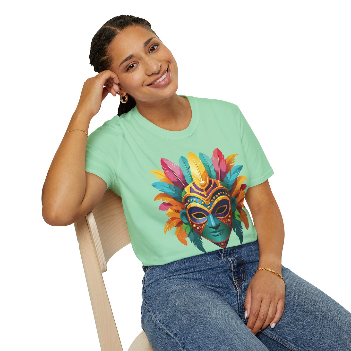 Mask Tee Shirt, Mask Shirt, Shirt with Mask, Masquerade Tees