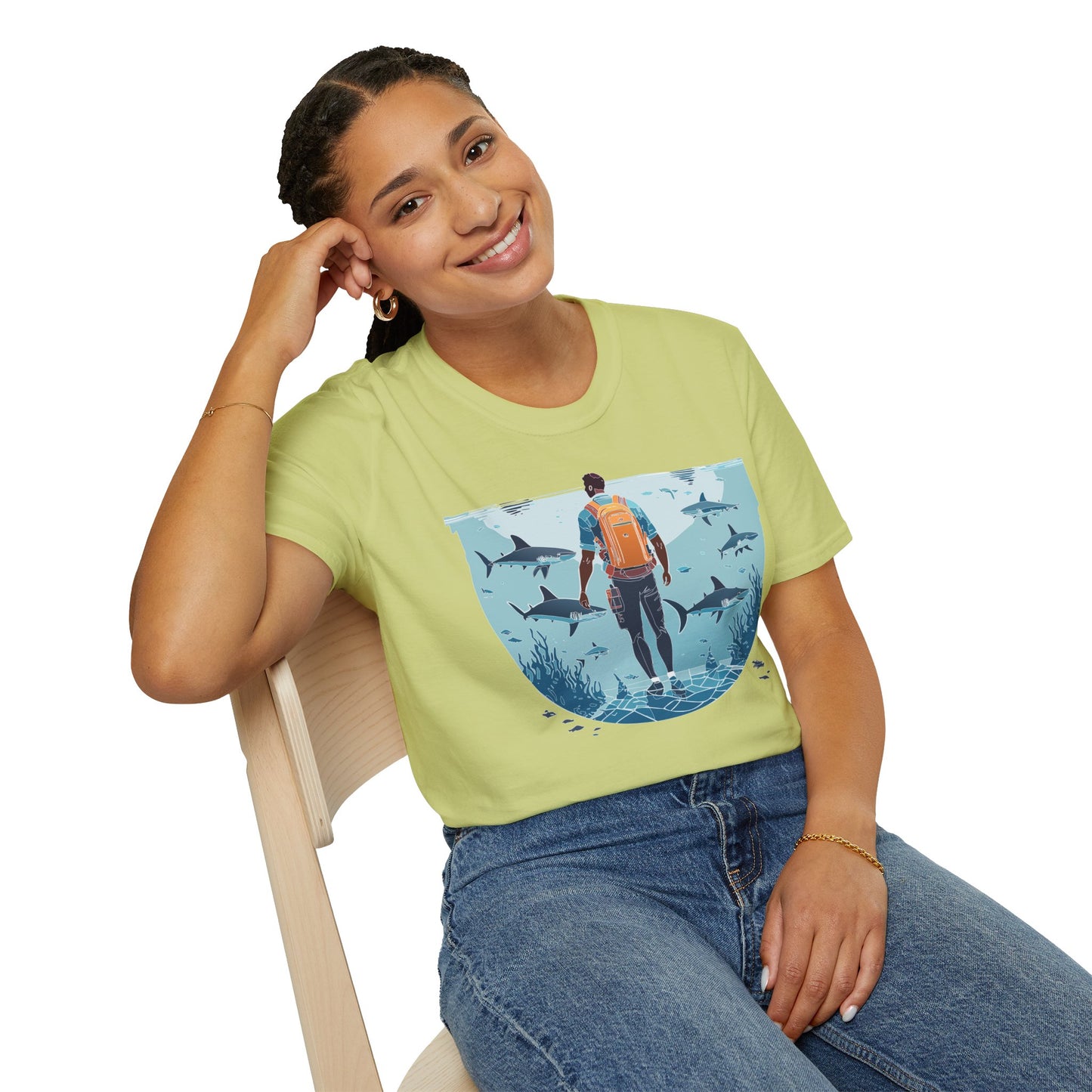 Ocean Tee Shirt, Ocean Shirt, Shirt with Ocean, U boat Tees, Shirt with U-Boat