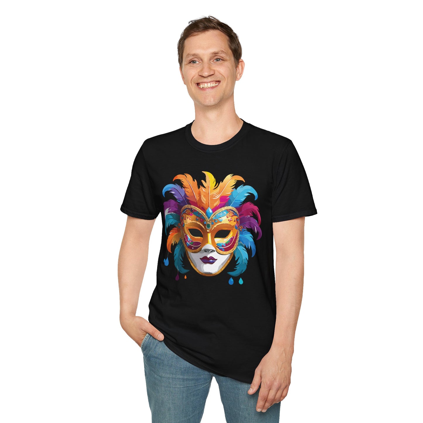 Mask Tee Shirt, Mask Shirt, Shirt with Mask, Masquerade Tees