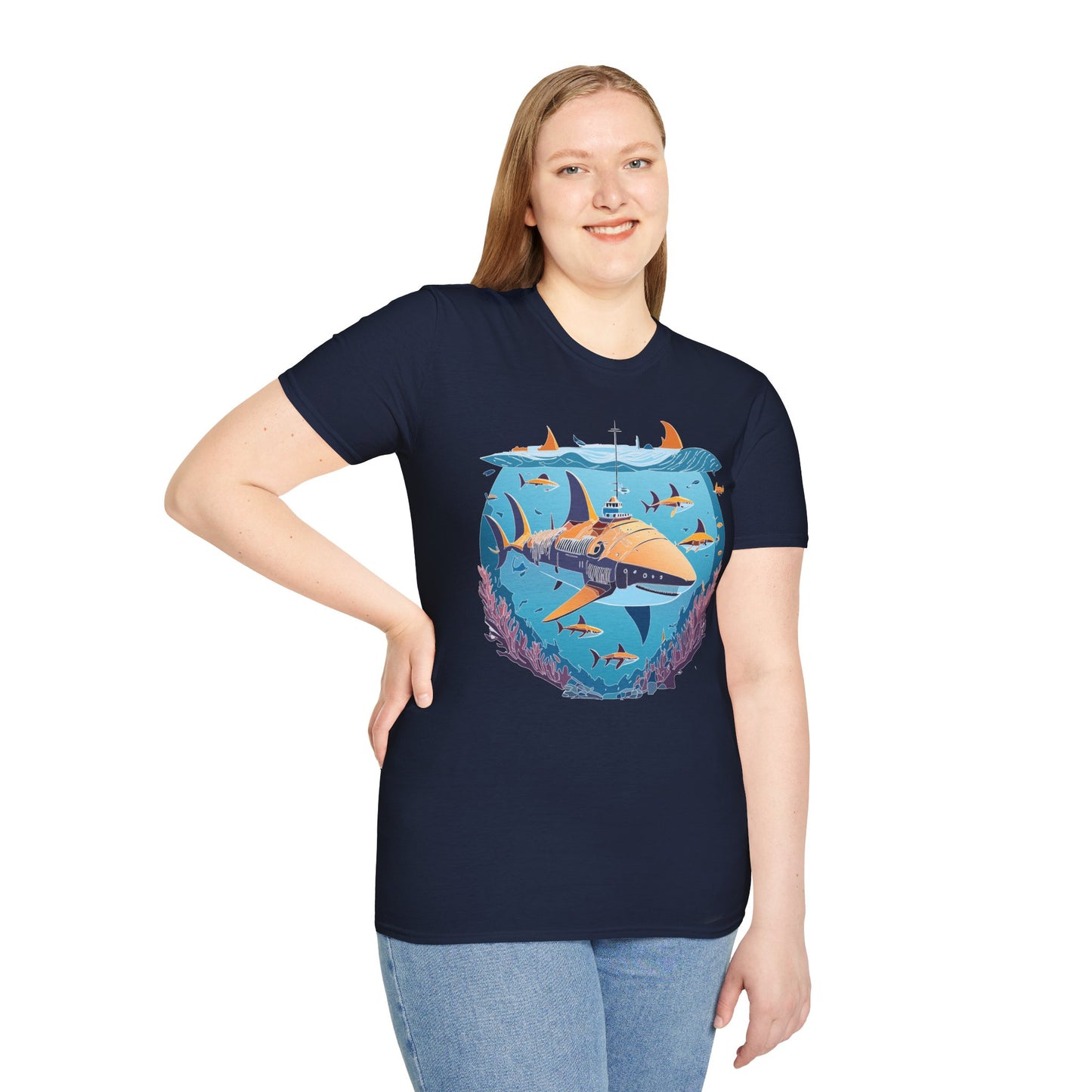 Ocean Tee Shirt, Ocean Shirt, Shirt with Ocean, U boat Tees, Shirt with U-Boat