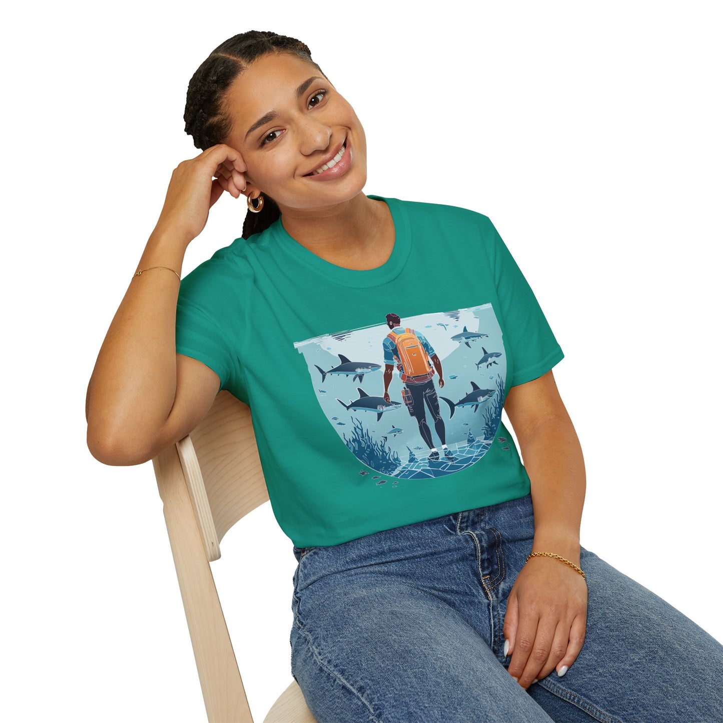 Ocean Tee Shirt, Ocean Shirt, Shirt with Ocean, U boat Tees, Shirt with U-Boat