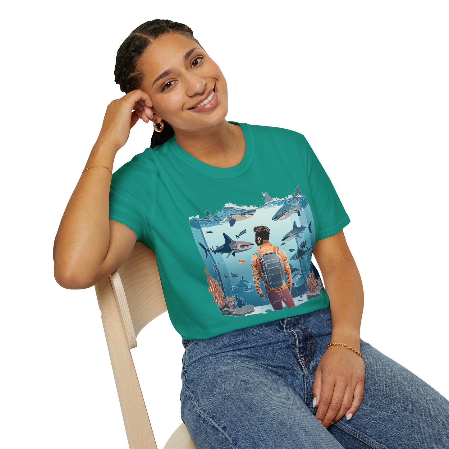 Ocean Tee Shirt, Ocean Shirt, Shirt with Ocean, U boat Tees, Shirt with U-Boat