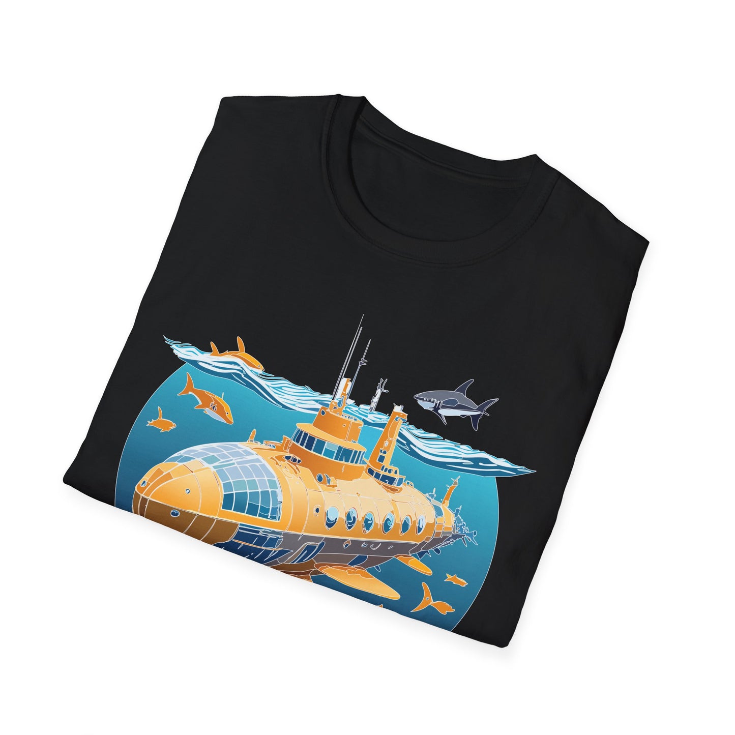Ocean Tee Shirt, Ocean Shirt, Shirt with Ocean, U boat Tees, Shirt with U-Boat