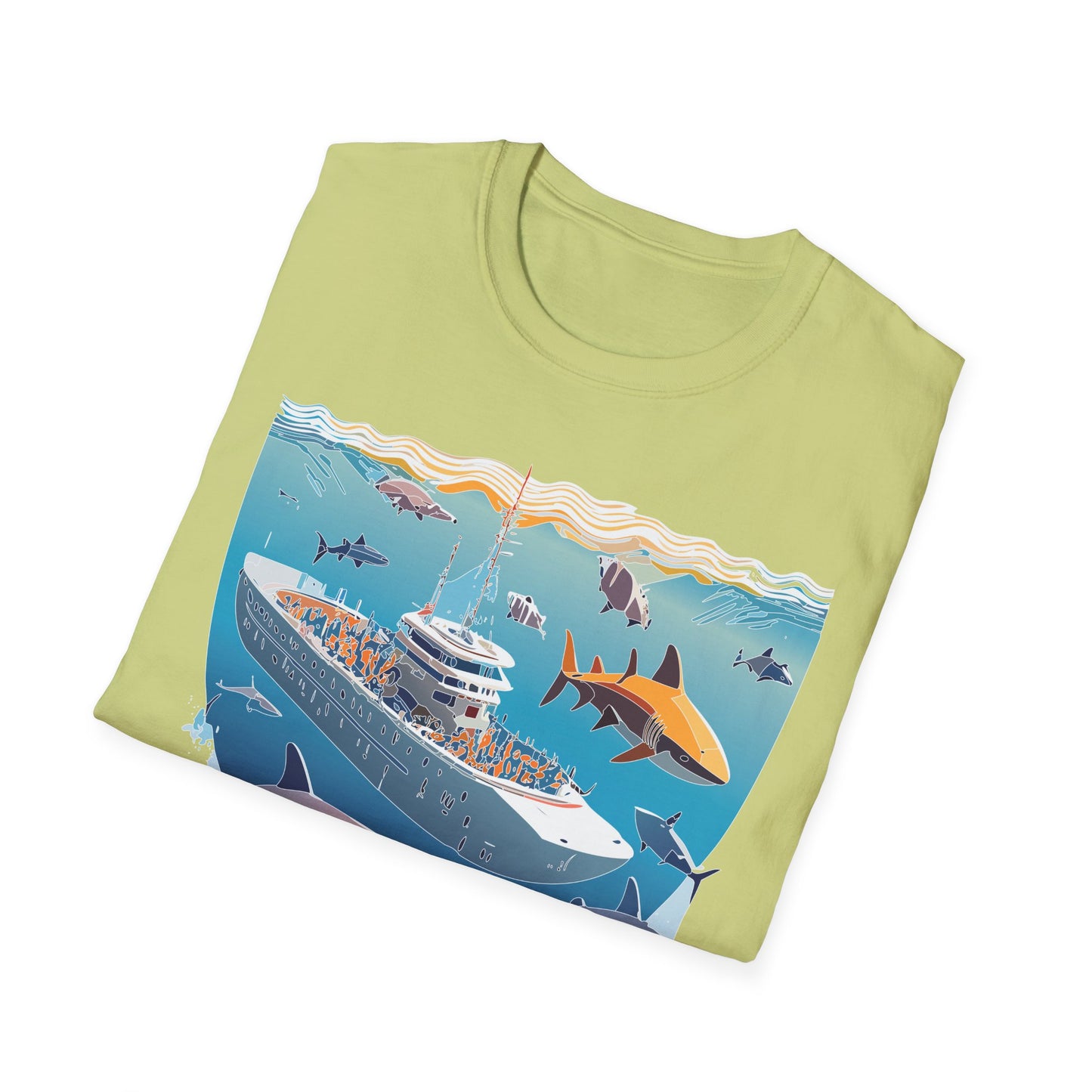 Ocean Tee Shirt, Ocean Shirt, Shirt with Ocean, U boat Tees, Shirt with U-Boat
