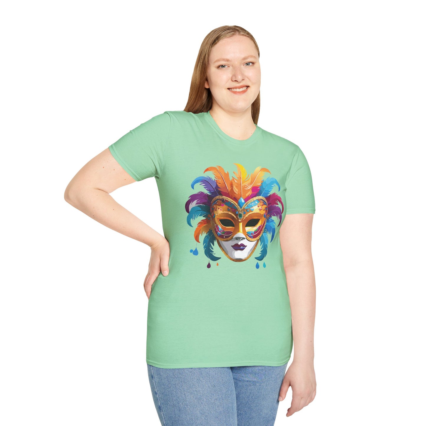 Mask Tee Shirt, Mask Shirt, Shirt with Mask, Masquerade Tees