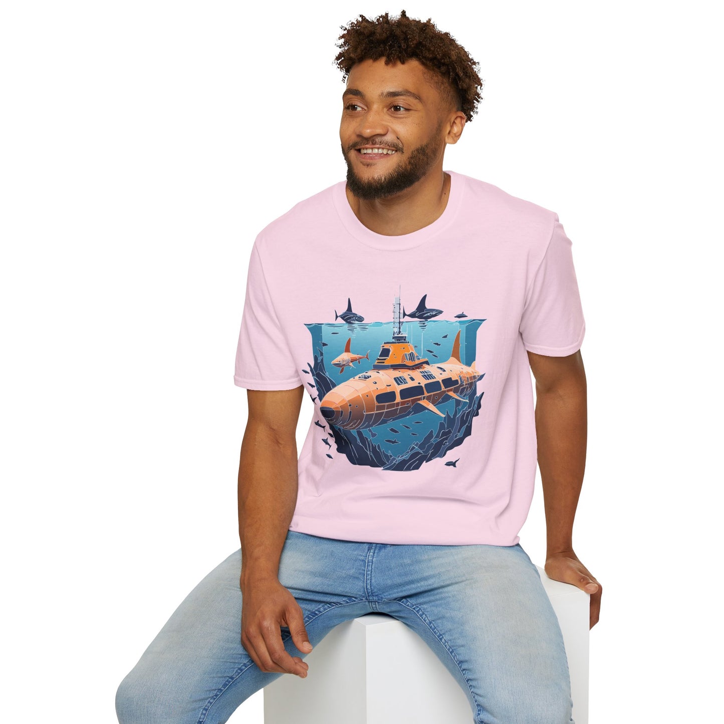 Ocean Tee Shirt, Ocean Shirt, Shirt with Ocean, U boat Tees, Shirt with U-Boat