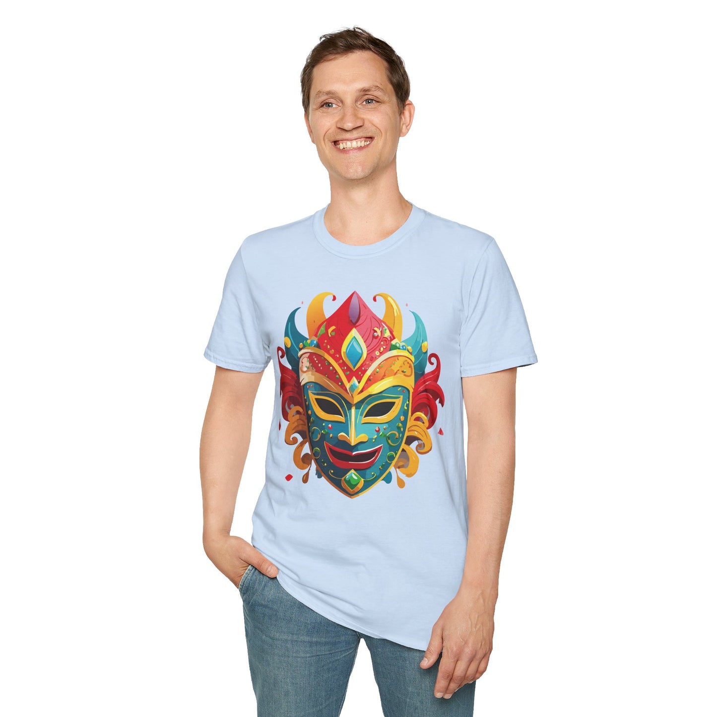 Mask Tee Shirt, Mask Shirt, Shirt with Mask, Masquerade Tees