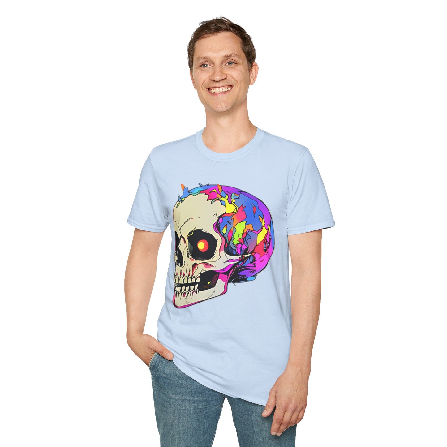 Skull Tee Shirt, Skeleton Shirt, Shirt with Skull, Shirt with Skeleton