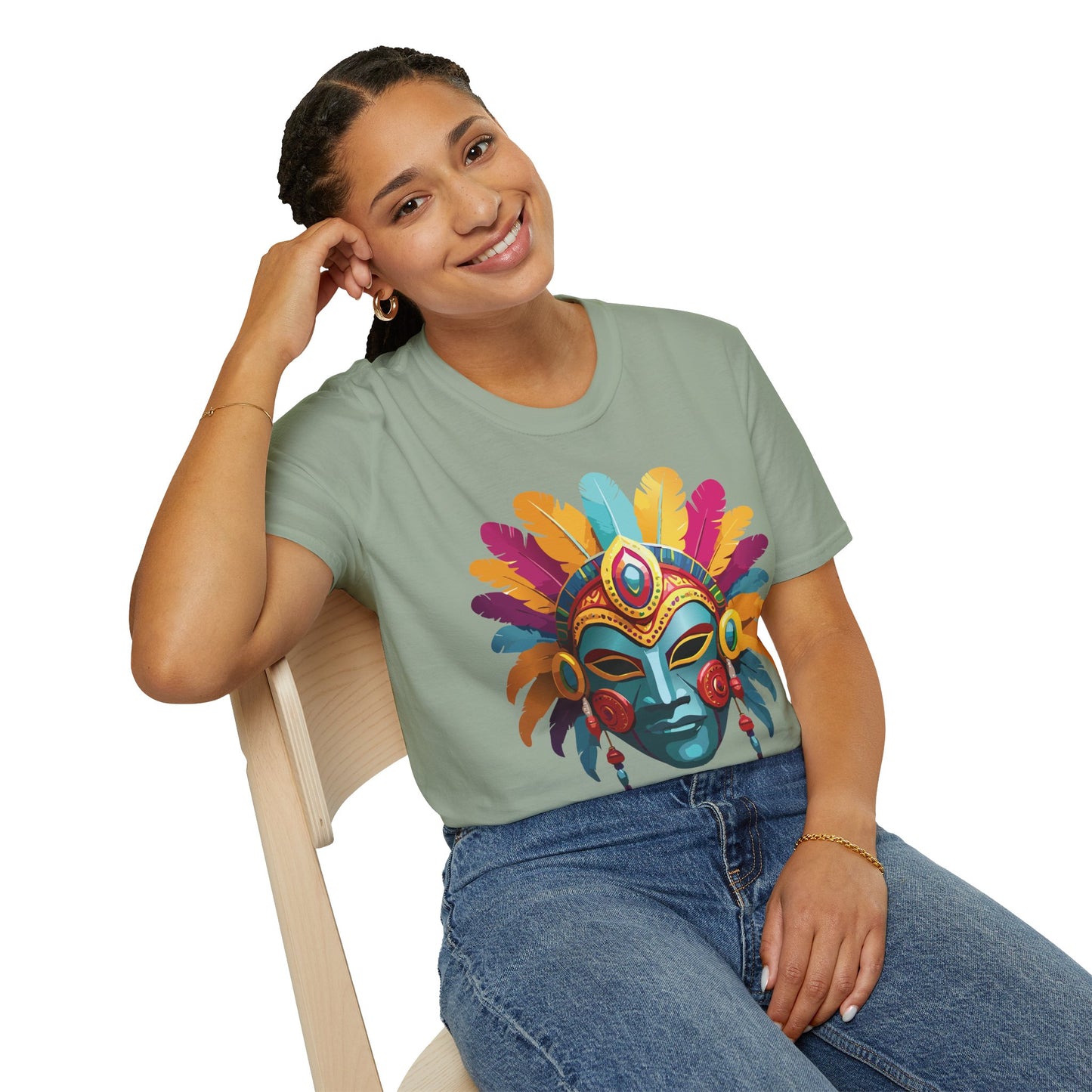 Mask Tee Shirt, Mask Shirt, Shirt with Mask, Masquerade Tees
