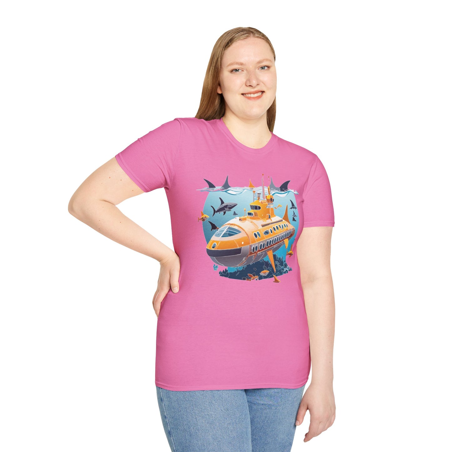 Ocean Tee Shirt, Ocean Shirt, Shirt with Ocean, U boat Tees, Shirt with U-Boat