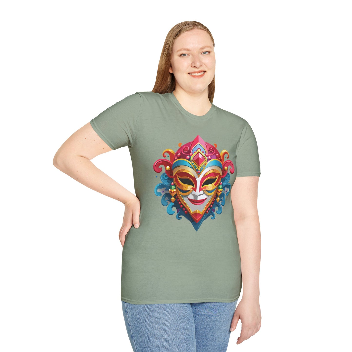 Mask Tee Shirt, Mask Shirt, Shirt with Mask, Masquerade Tees