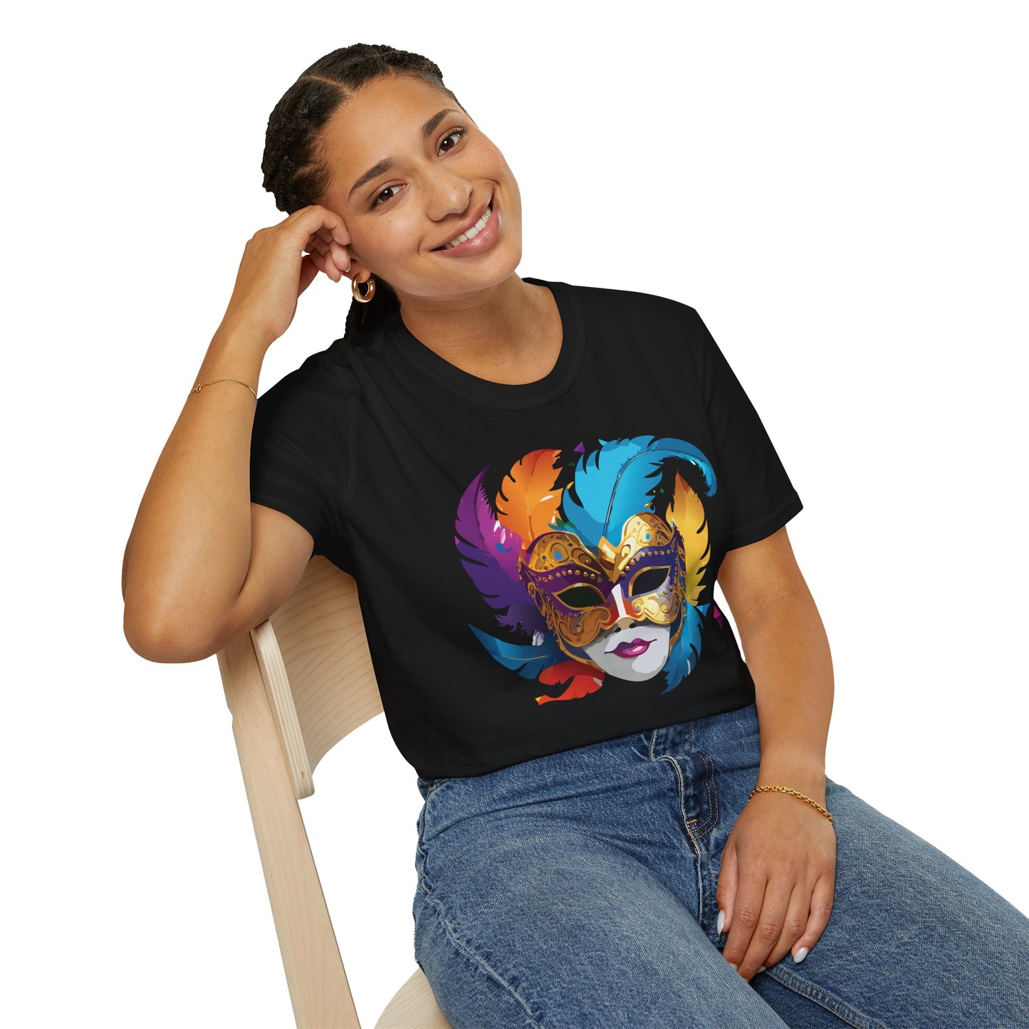 Mask Tee Shirt, Mask Shirt, Shirt with Mask, Masquerade Tees