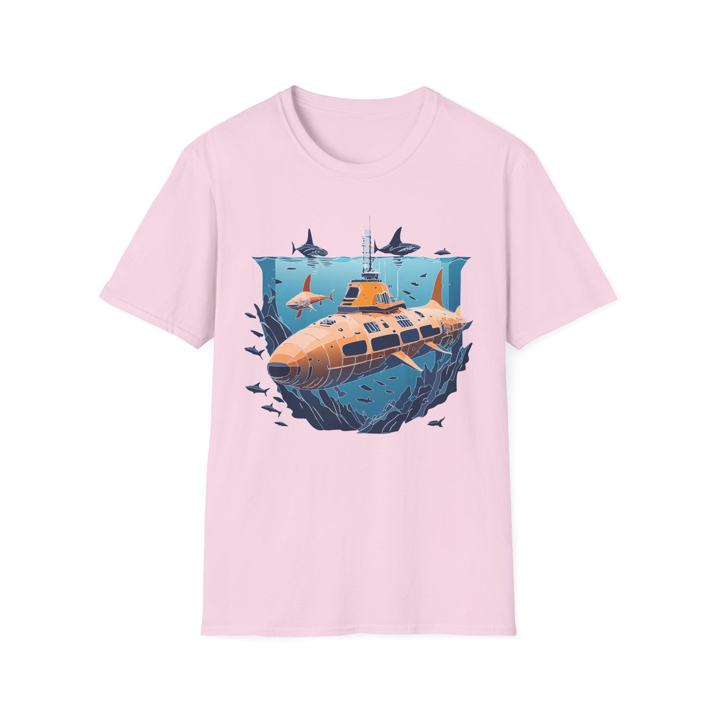 Ocean Tee Shirt, Ocean Shirt, Shirt with Ocean, U boat Tees, Shirt with U-Boat