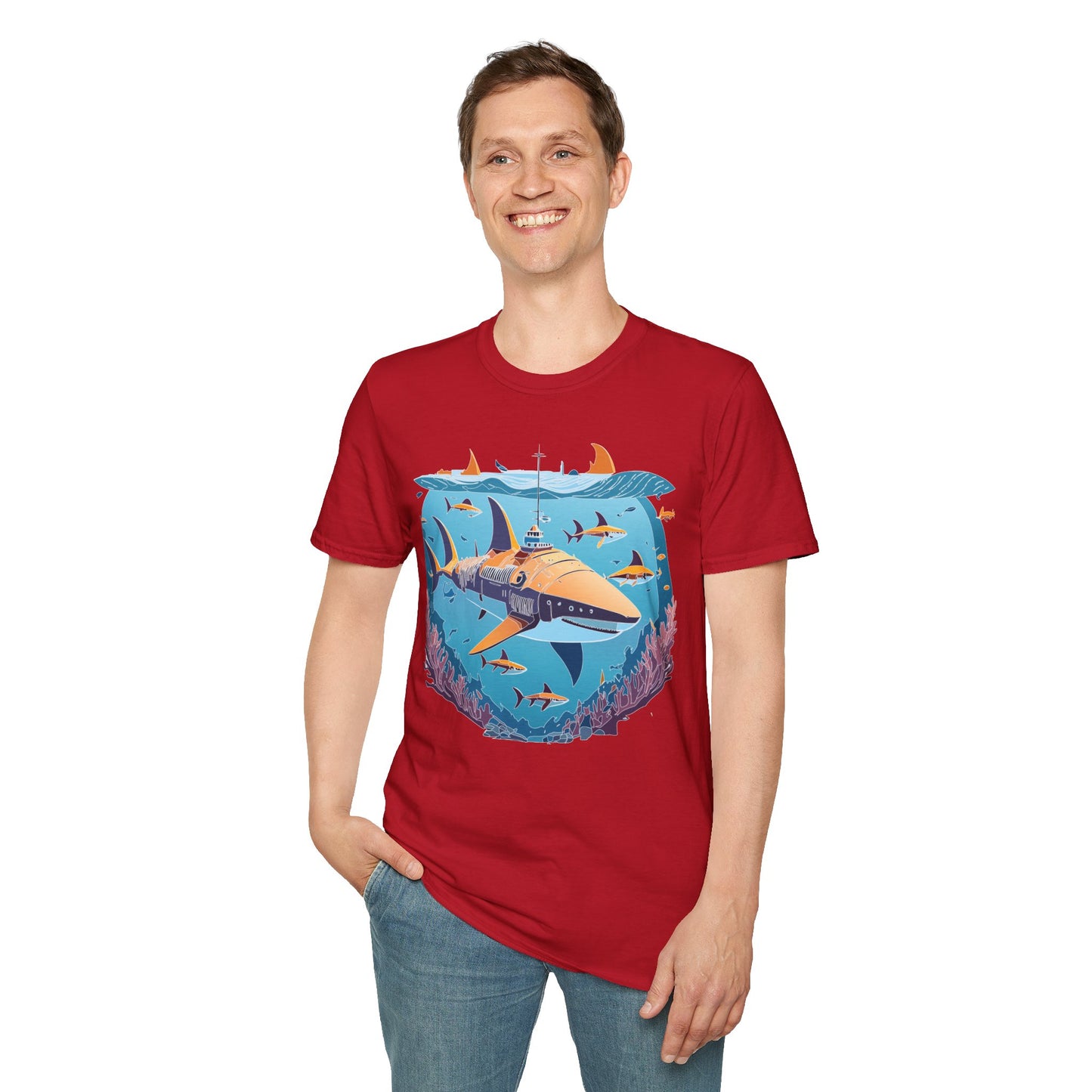 Ocean Tee Shirt, Ocean Shirt, Shirt with Ocean, U boat Tees, Shirt with U-Boat