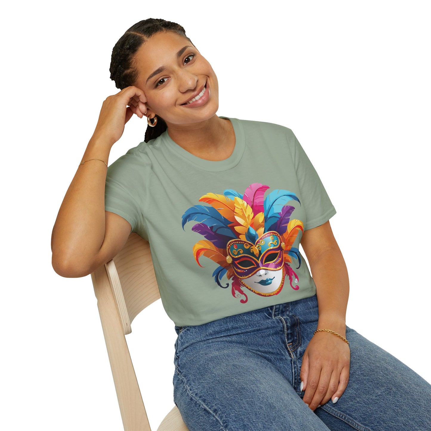 Mask Tee Shirt, Mask Shirt, Shirt with Mask, Masquerade Tees
